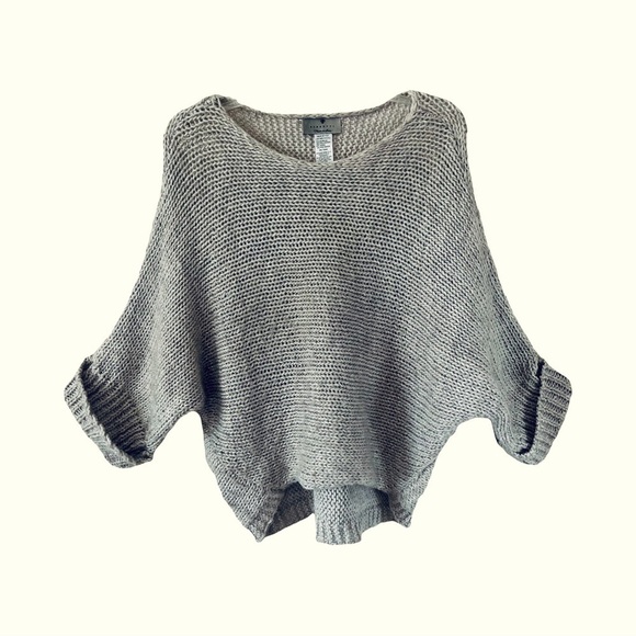 Berretti | Oatmeal Metallic Thread Loose Knit Slouchy Sweater, One Size - Picture 1 of 4